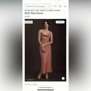 BHLDN Satin midi dress